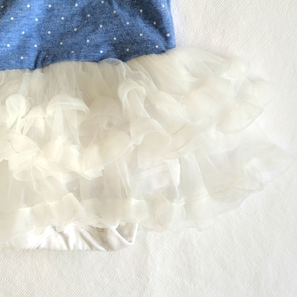 george blue & white baby girl tutu bodysuit dress 0-3 months baby girl - Picture 3 of 8